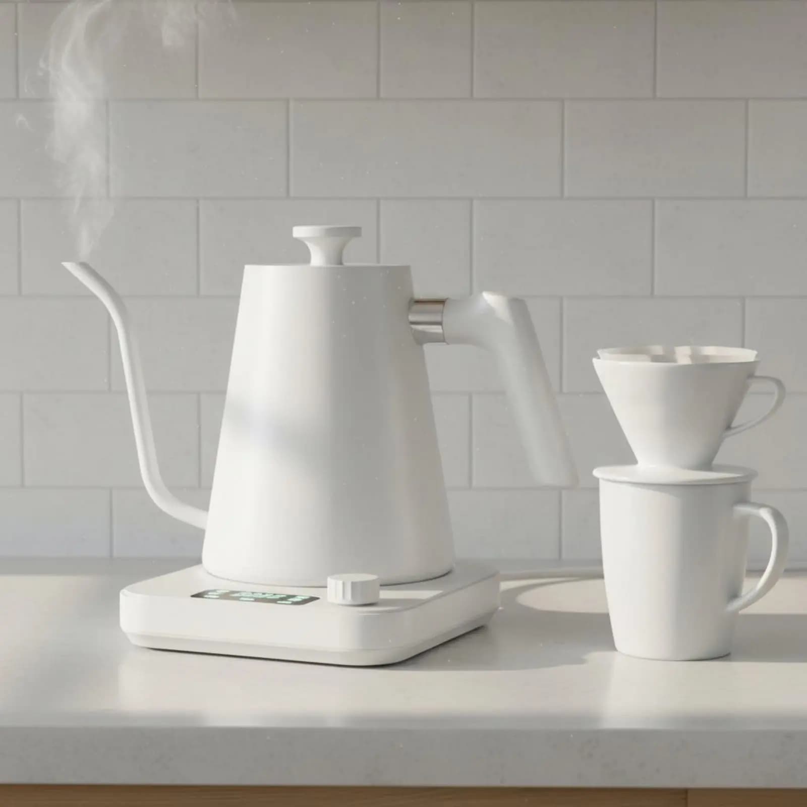 Bollitore Elettrico a Collo d'Oca con Funzione Mantenimento Calore, Bollitore Elettrico Intelligente per Cucina, Riscaldamento Rapido, Display Digitale per Baristi