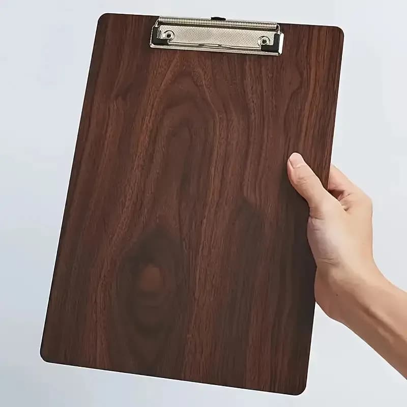 Porta Menu in Legno A4 con Clip, Porta Poster, Porta Documenti, Clipboard per Scrittura, Piastra con Clip, Cartella con Fermaglio