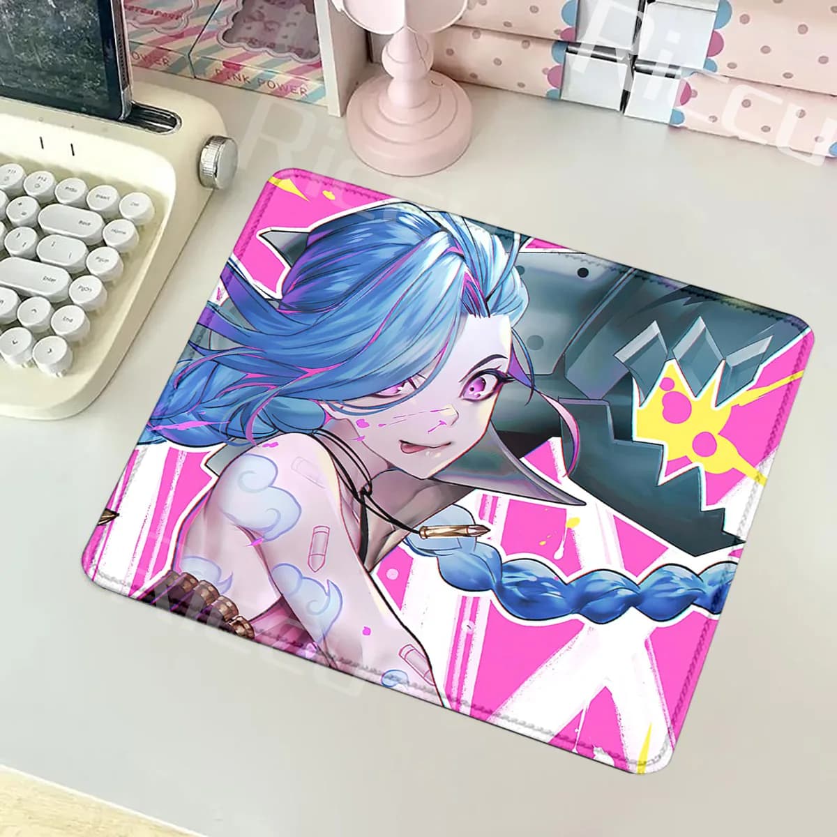 Piccolo Arcane Zerbino Computer E-Sports Mouse Pad Gamer Jinx Tappetini da scrivania Tappetini protettivi Accessori da gioco Anime Mousepad Pc Deskmat