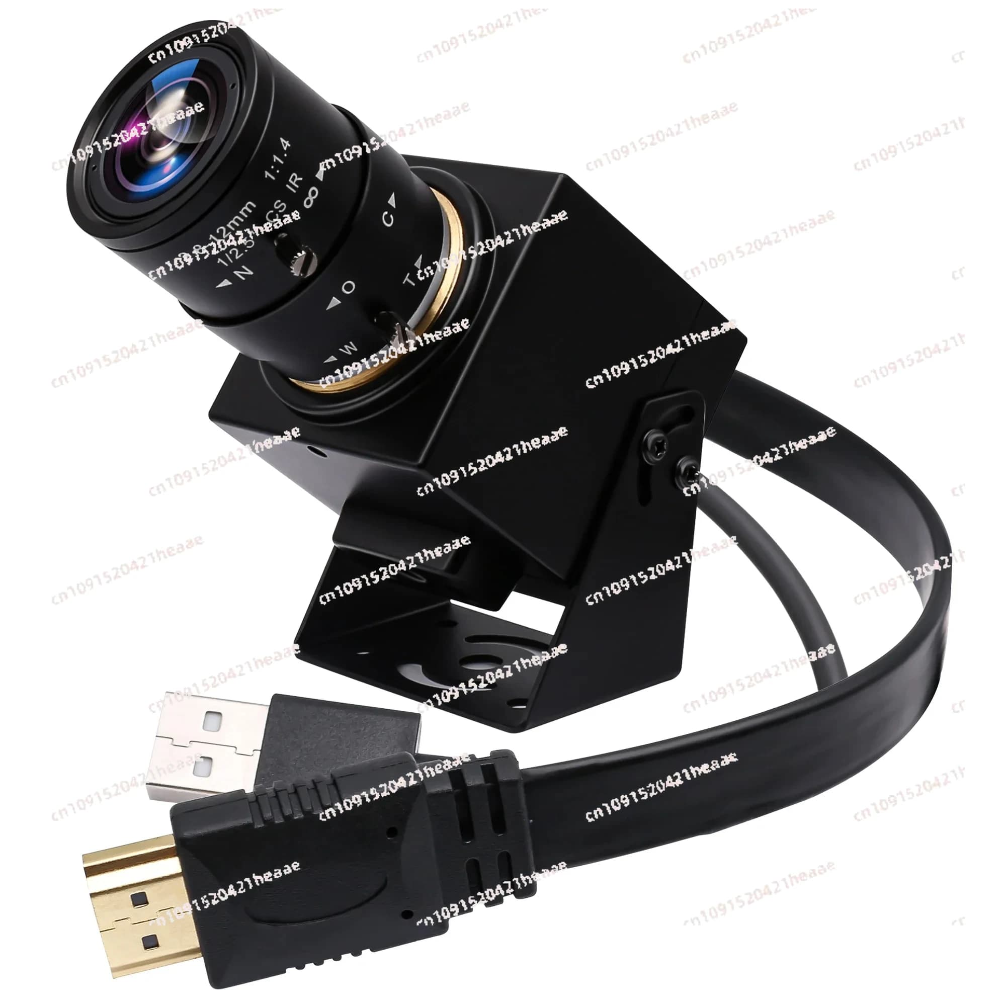 Adatto per fotocamera USB ELP 4K HD-MI H.264 H.265 Telecamera di sicurezza USB industriale con zoom manuale per Windows Android Mac Linux