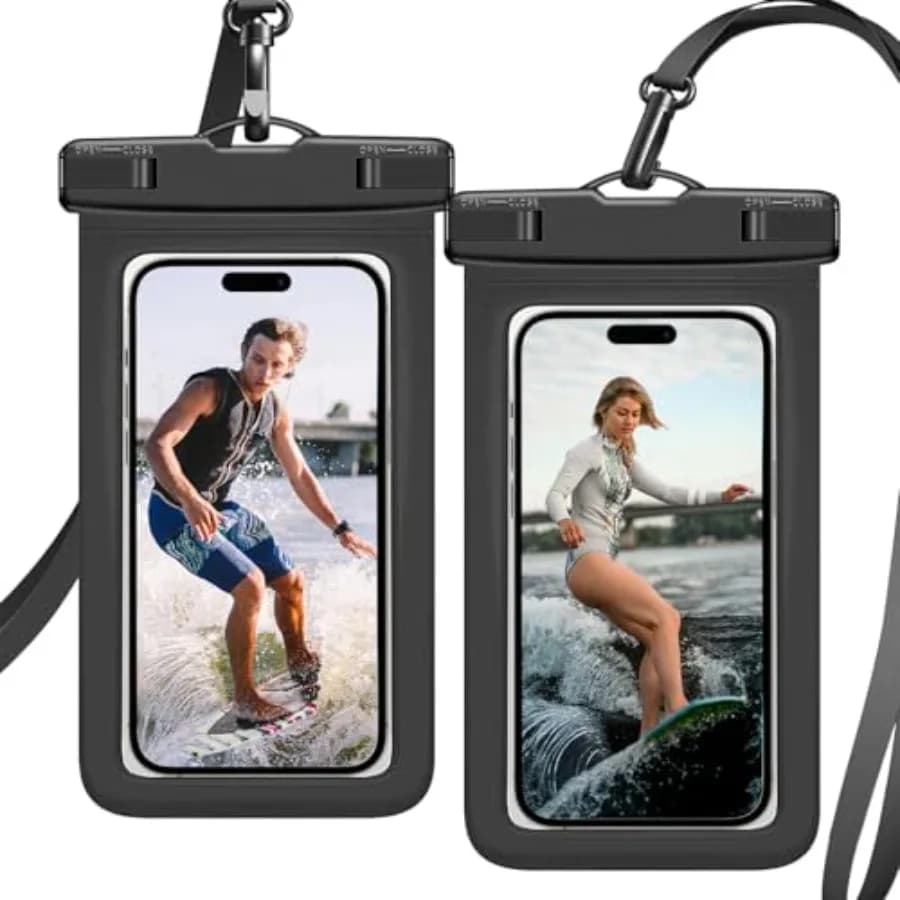 Waterproof Phone Pouch -2 Pack IPX8 Universal Waterproof Case Dry Bag Phone Protector for iPhone 17/16/15/14 Pro Max Plus XS XR