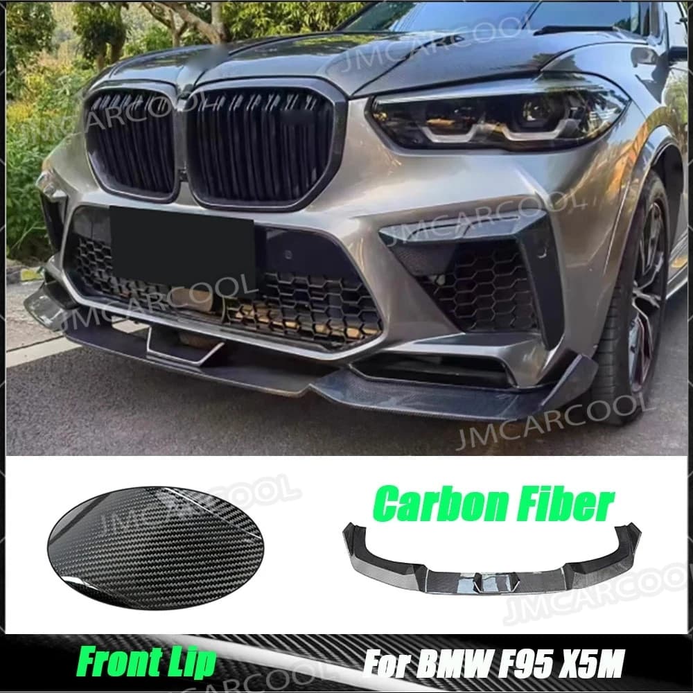 For BMW F95 X5M 2019-2022 Carbon Fiber Body Kit, Front Bumper Diffuser, Front Lip Protection, Car Accessories