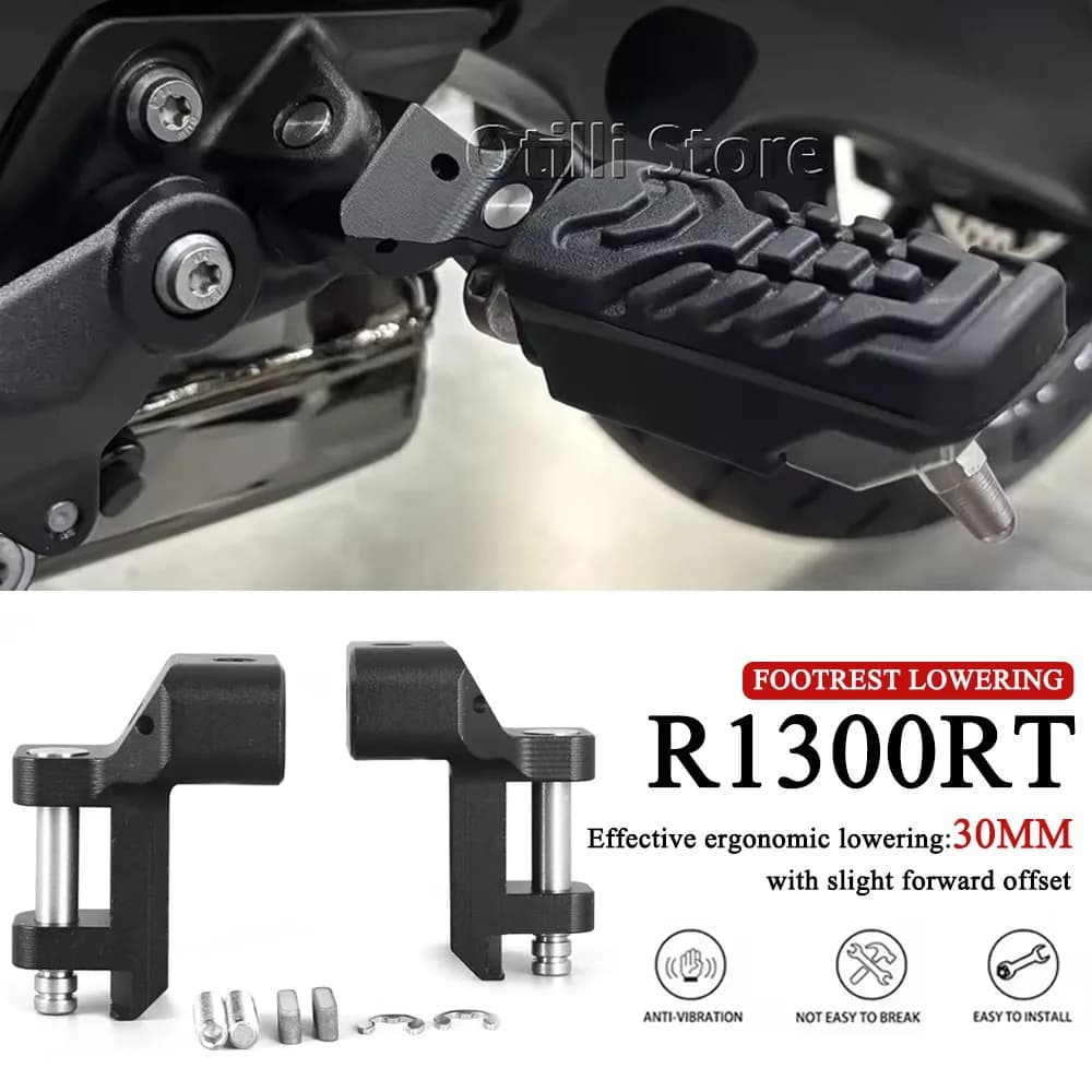 Pedane Poggiapiedi R1300RT per BMW R1300 RT R 1300 RT 2025 2026 Accessori Moto Kit Abbassamento Pedane CNC