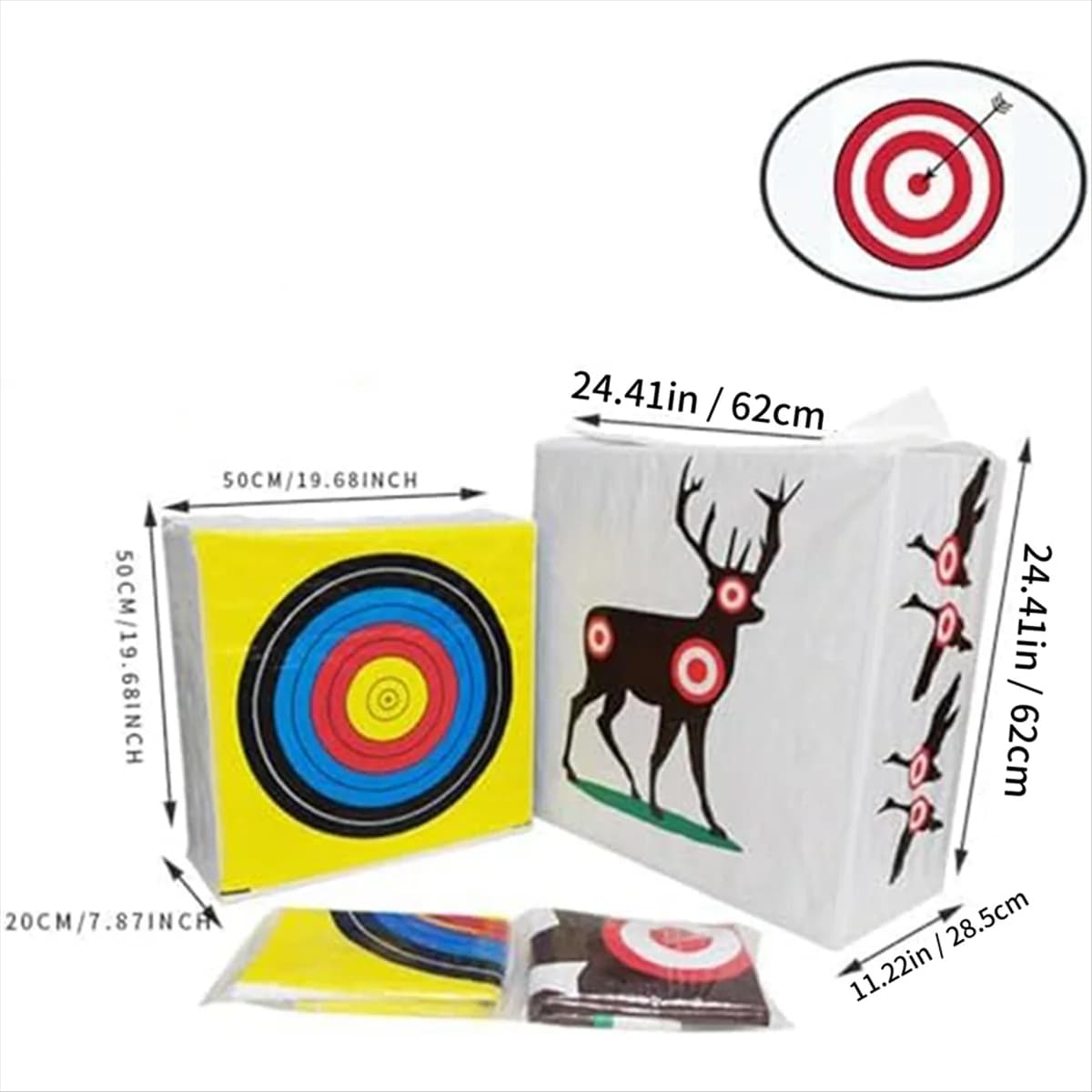 Spare cover for target for shooting bag with arc from range A65I with 2 sides Shooting cover with easy to carry bow for outdoor sportsB