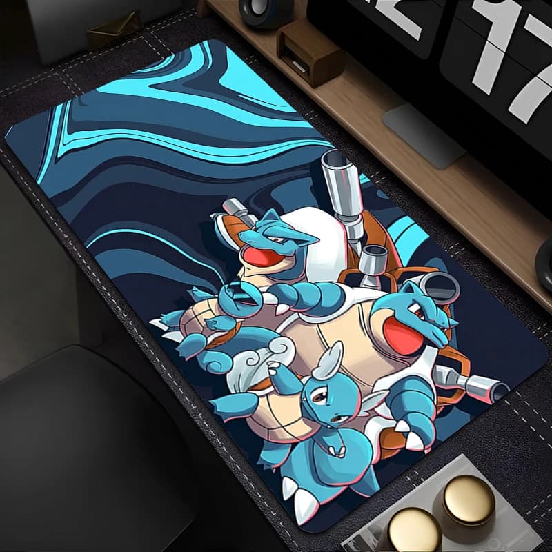 Tappetino per mouse Pokemon Squirtle 90x40 cm Gamer Edge White Computer HD Print Tappetino da scrivania Tastiera Accessori per giochi anime Tappetino per mouse