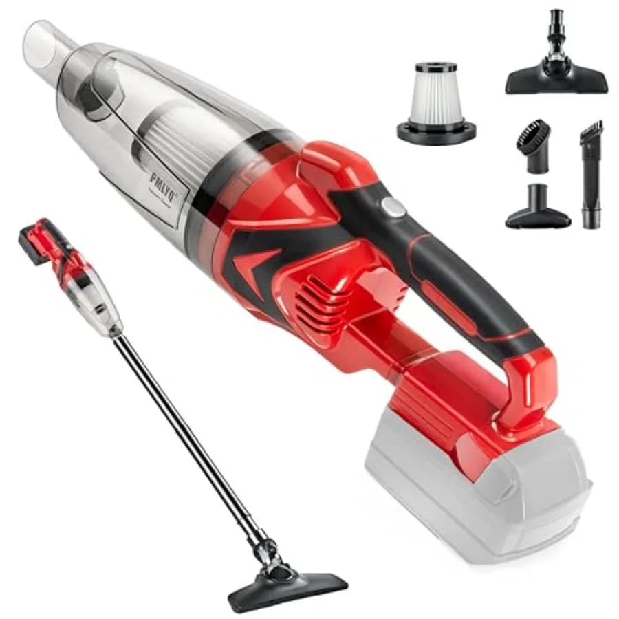 Wireless Vacuum Cleaner for Milwaukee M18 Battery, Portable Vacuum Cleaner for Home, Boat, Officina, Car, Pet Friendly