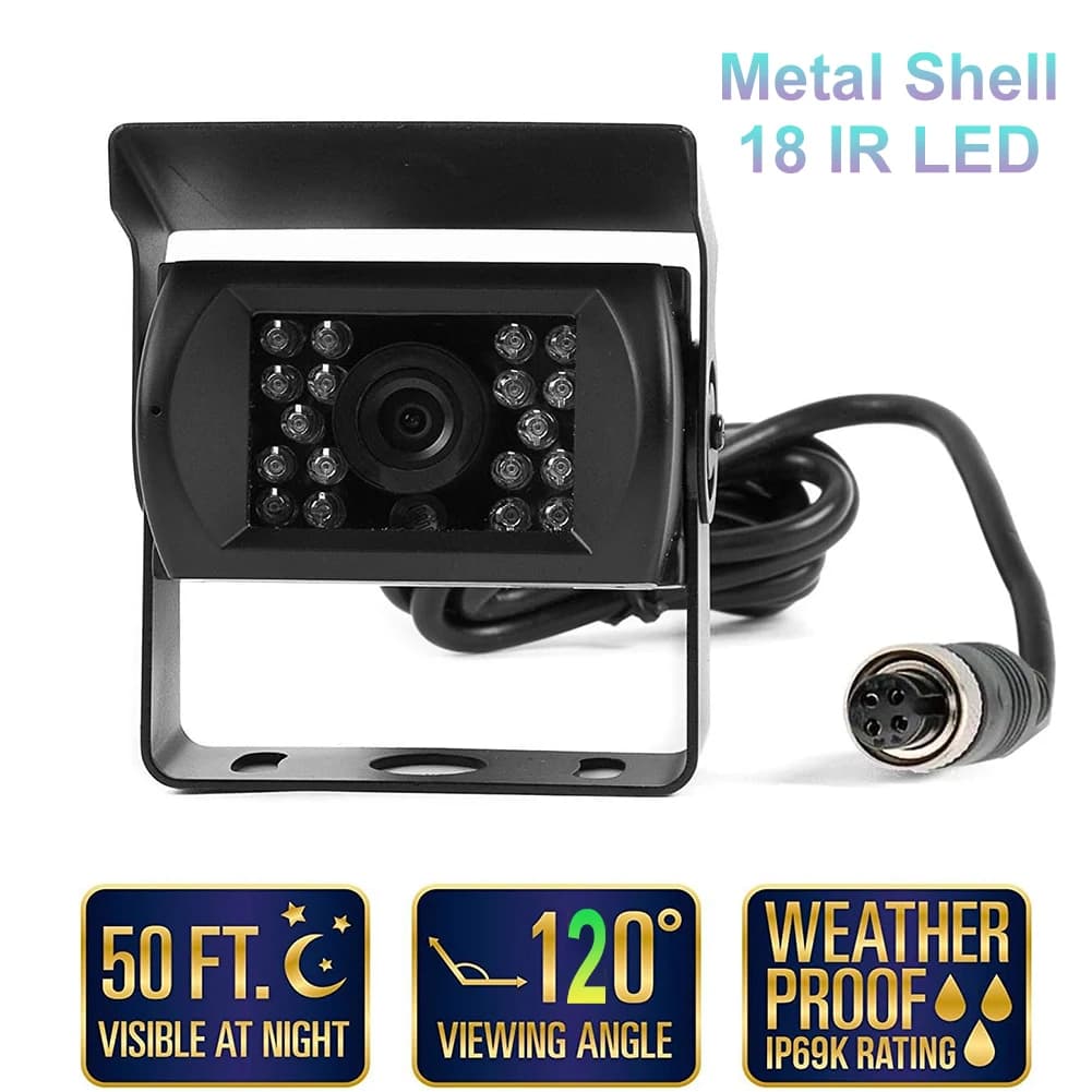 Telecamere di backup per veicoli per camion autobus AHD 1080P a 4 pin, telecamera per retrovisione grandangolare per visione notturna IR impermeabile per autobus/RVS/rimorchio/furgone