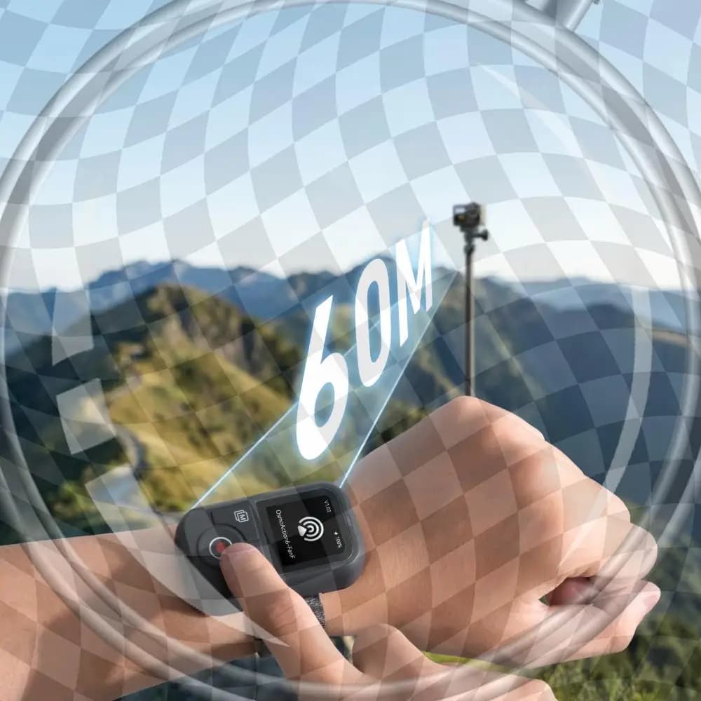 60M Small BT Remote Control Screen Display Portable Camera RC Bluetooth-Compatible RCs For OSMO Action 6 5pro 4 OSMO 360