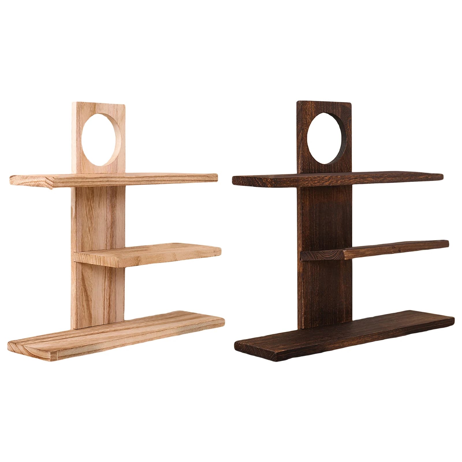 Organizzatore da Scrivania a 3 Ripiani in Legno, Scaffale Portaoggetti da Tavolo, Espositore per Soggiorno, Camera da Letto, Cucina, Ufficio