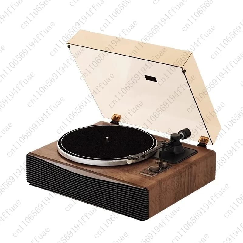 Second-generation Vinyl Record Player with Bluetooth Speaker, Retro-style Birthday Gift, Speaker, and Phonograph.