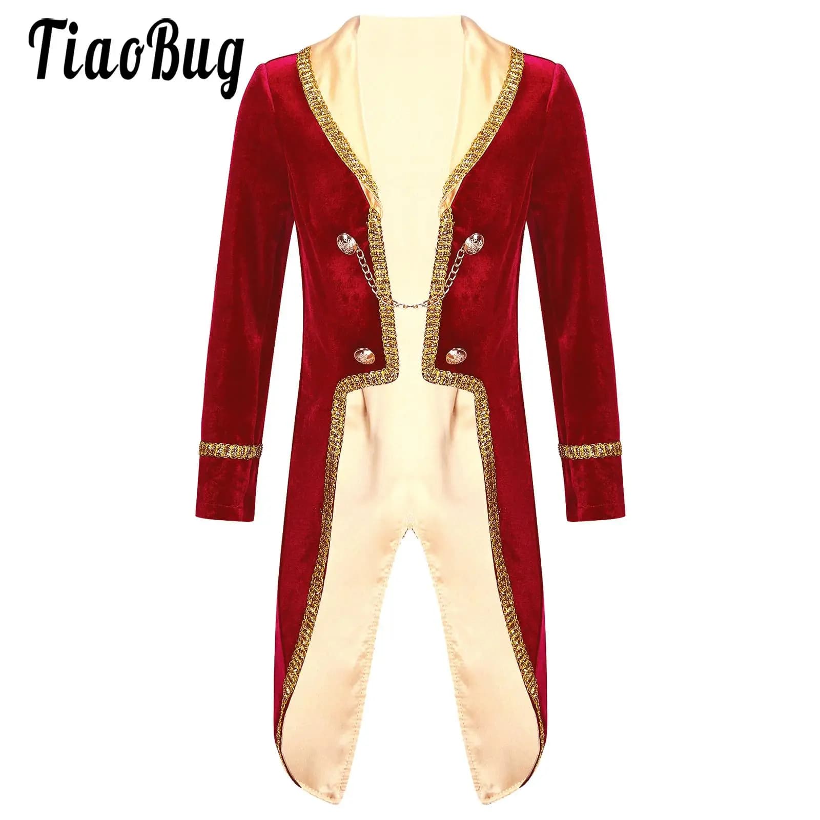 Bambini Ragazzi Principe Cappotto Costume di Carnevale Giacca da smoking a maniche lunghe Neonati Vintage Royal Court Festa a tema cosplay di Halloween