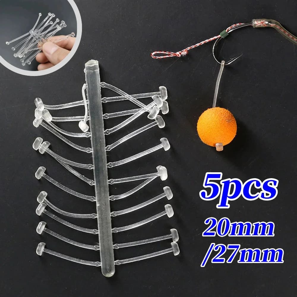 120 pz/5 foglio strumento di pesca pesca alla carpa Hair Rig Bait Stop Clear Color Boilie inserti strumenti pesca tallone mais Soft Stopper Stick