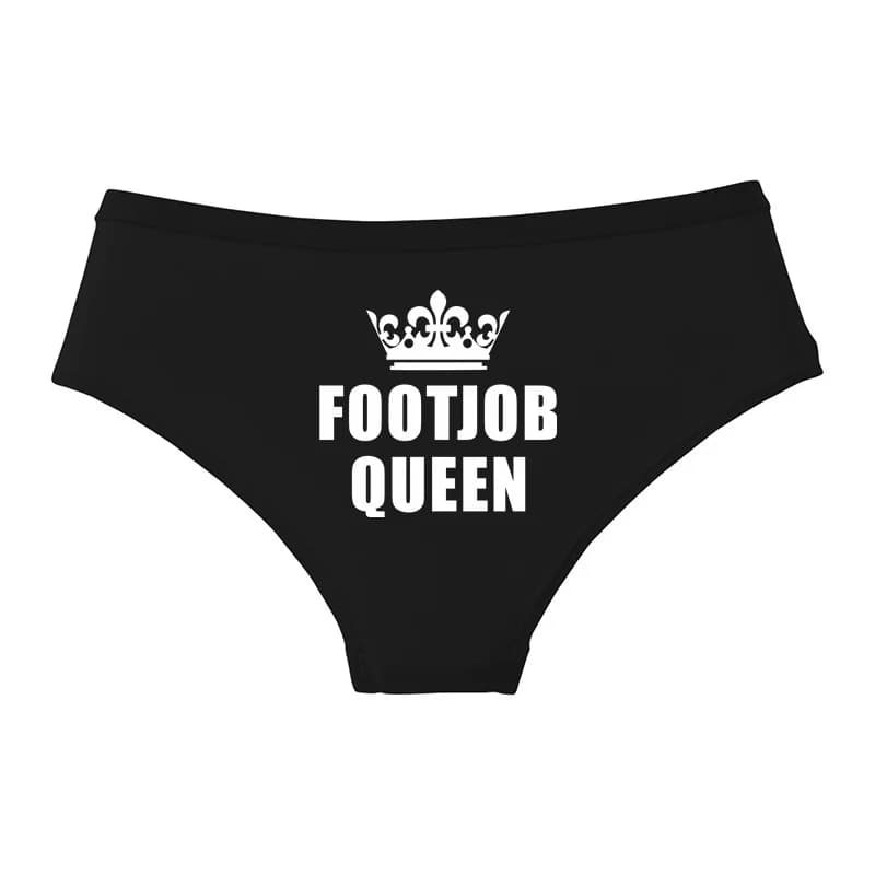 FOOTJOB QUEEN Funny Women Sexy Panties Comfortable Female Cotton Underwear Seamless Hot Underpants Lingerie Ladies Briefs