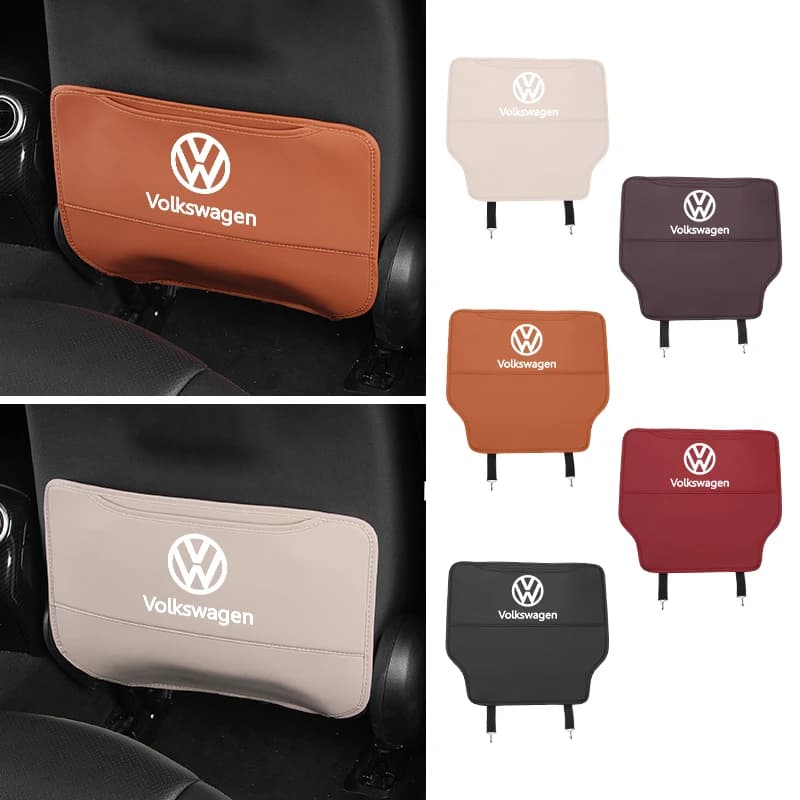 Auto Anti-calcio Pad Sedile Auto Schienale Organizer Borsa di Immagazzinaggio Per VW Tiguan CC Jetta Polo Golf Passat Scirocco T-ROC Touareg