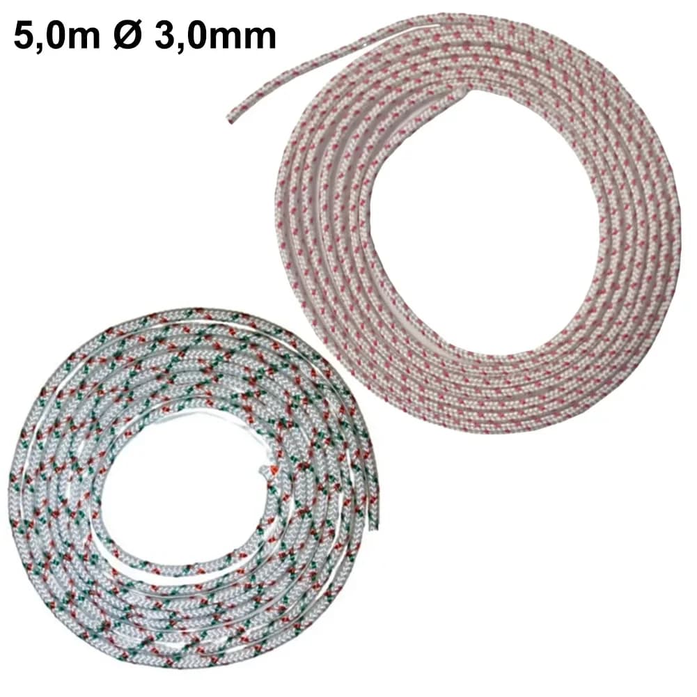 Starting rope strap Starting rope Corda to pull the lawnmower 5,0 m Ø 3,0 mm Partner Trimmer Motosega Spare parts for lawnmower
