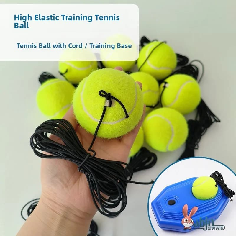 High Elasticity Badminton Racket Trainer Tennis with Rope Automatic Rebound Beginner Durable High Elasticity Top End