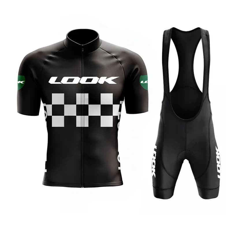 2026 look bicycle cycling suit men's outdoor bicycle suit summer breathable quick-drying bib strap shorts set