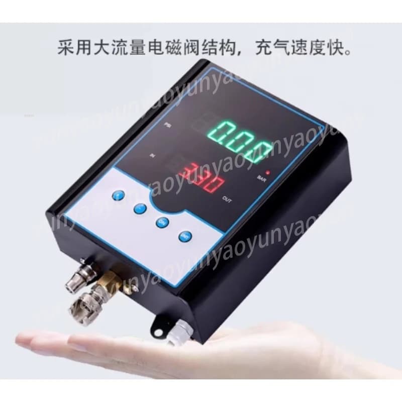 Compressore d'Aria Digitale da Parete per Gonfiaggio Pneumatici Auto, Pompa Automatica per Officine e Stazioni di Riparazione