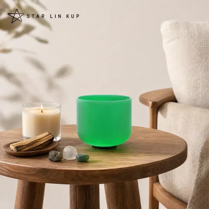 STAR LIN KUP 10 Inch Frosted Quartz Crystal Singing Bowl C D E F G Note with Mallet for Meditation Sound Healing Yoga Chakra