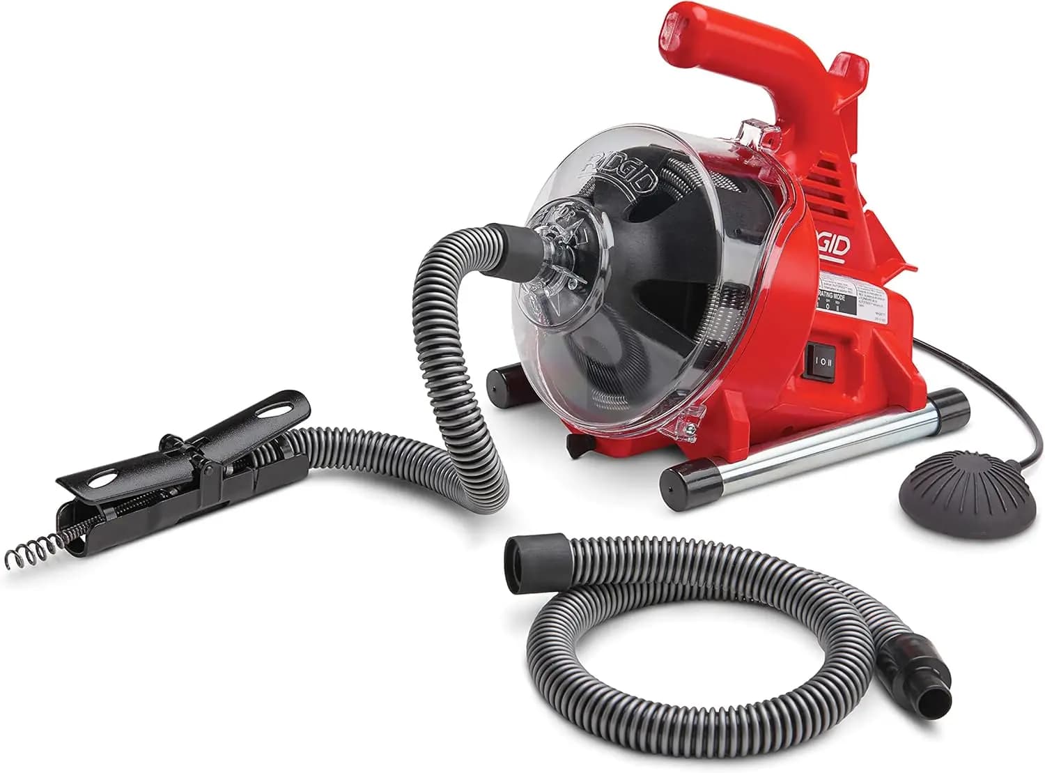 Kit Macchina per la Pulizia degli Scarichi a 120 Volt per Vasche, Docce e Lavelli con AUTOFEED e Tubo Guida