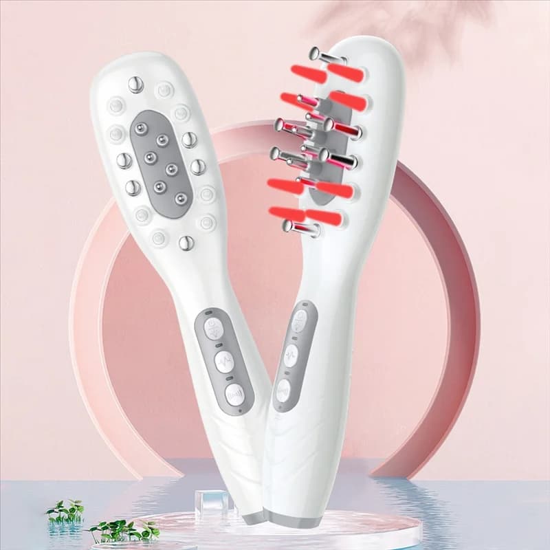 Applicatore elettrico per olio per capelli, pettine per massaggio al polpaccio, massaggiatore per cuoio capelluto, per il trattamento dei capelli, medicina per la crescita, olio essenziale fluido