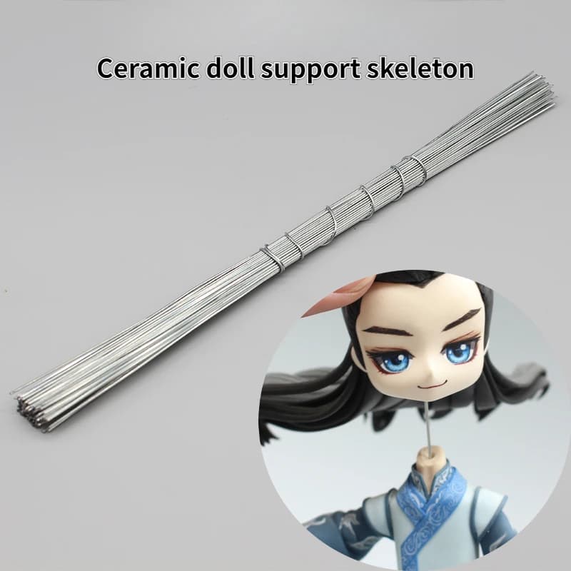100PCS supporto per bambola in argilla polimerica scheletro filo di ferro Fine modello di ceramica fatto a mano fai da te/strumento di connessione per l'asciugatura del personaggio Anime