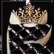 Black Gold Crown Creative Birthday Digital Candle Internet Celebrity Party Year One