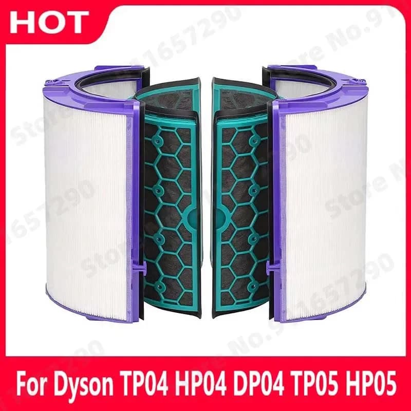 Filtro al Carbone per Purificatore Dyson TP04 HP04 DP04 TP05 HP05 Pure Cool Hepa, Sistema di Filtraggio a Due Stadi Sigillato a 360 Gradi, Accessori