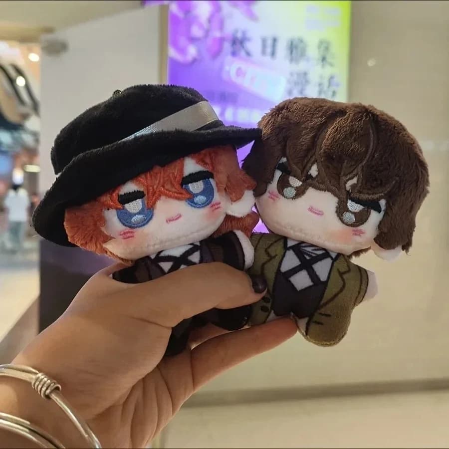 Simpatici Peluche Anime Bungo Stray Dogs: Nakahara Chuuya, Edogawa Rampo, Nakajima Atsushi - Morbidi Portachiavi Imbottiti, Regalo, Ciondolo per Zaino