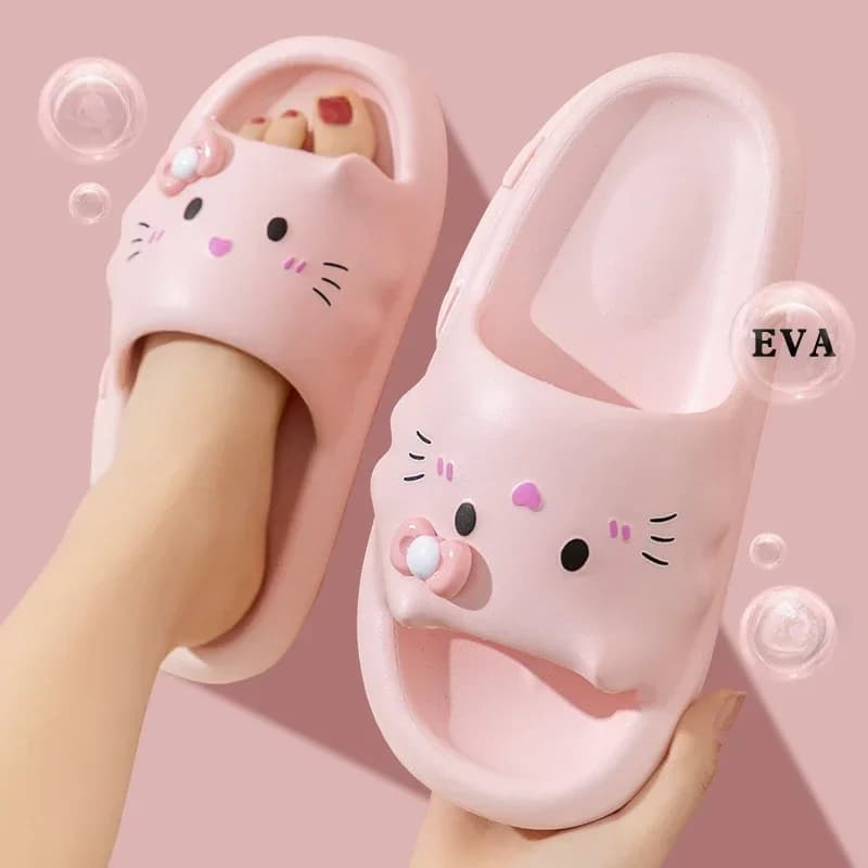 Pantofole da casa da donna Cloud Cat Cartoon Sandali divertenti carini Coppie Infradito estive Eva Scivoli da spiaggia maschili femminili Scarpe da casa