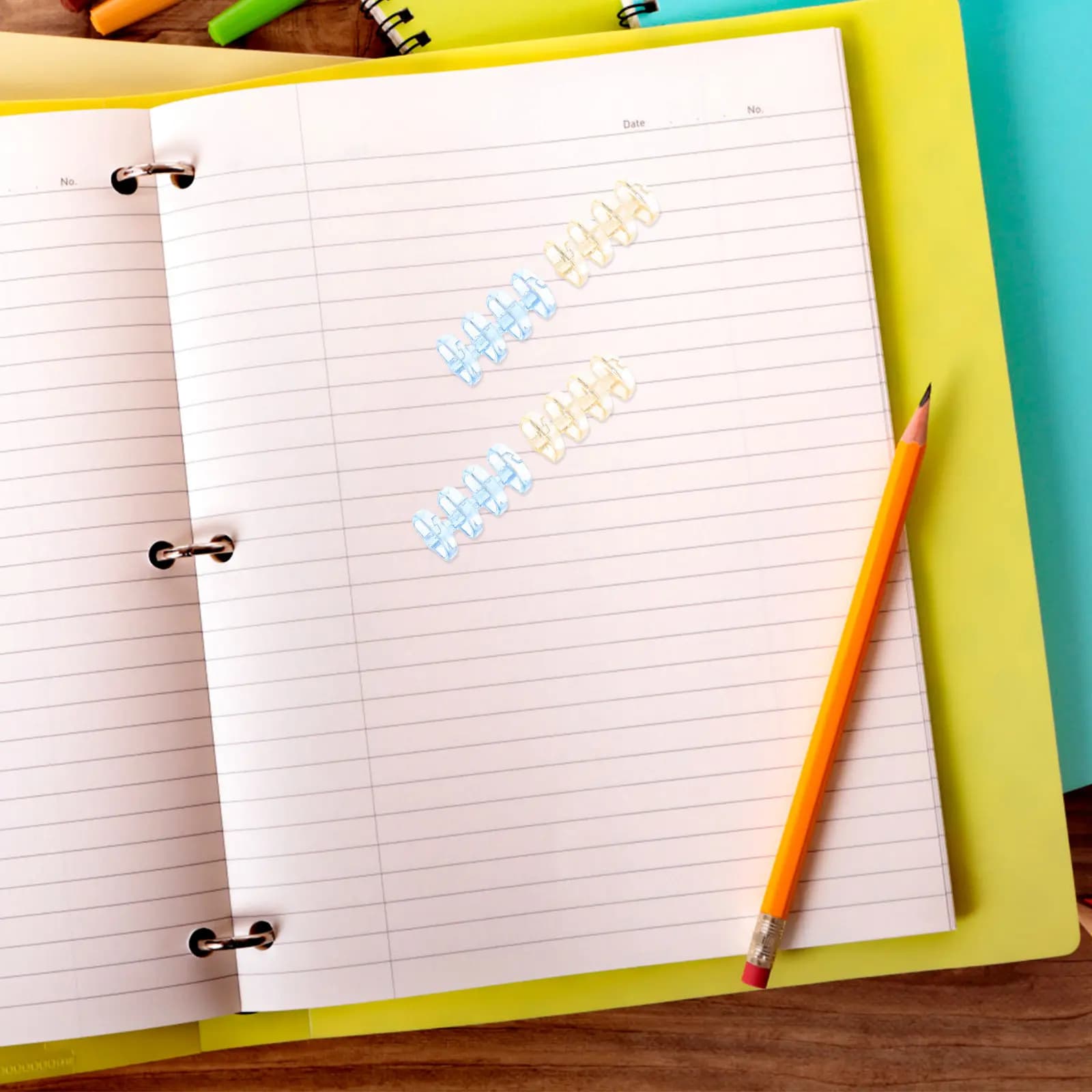 10 Pezzi Anelli a Scatto Segmentati in Plastica Premium per Raccoglitori a Fogli Mobili, per Uso Quotidiano, Scrapbook, Diari, Libri e Quaderni per Studenti