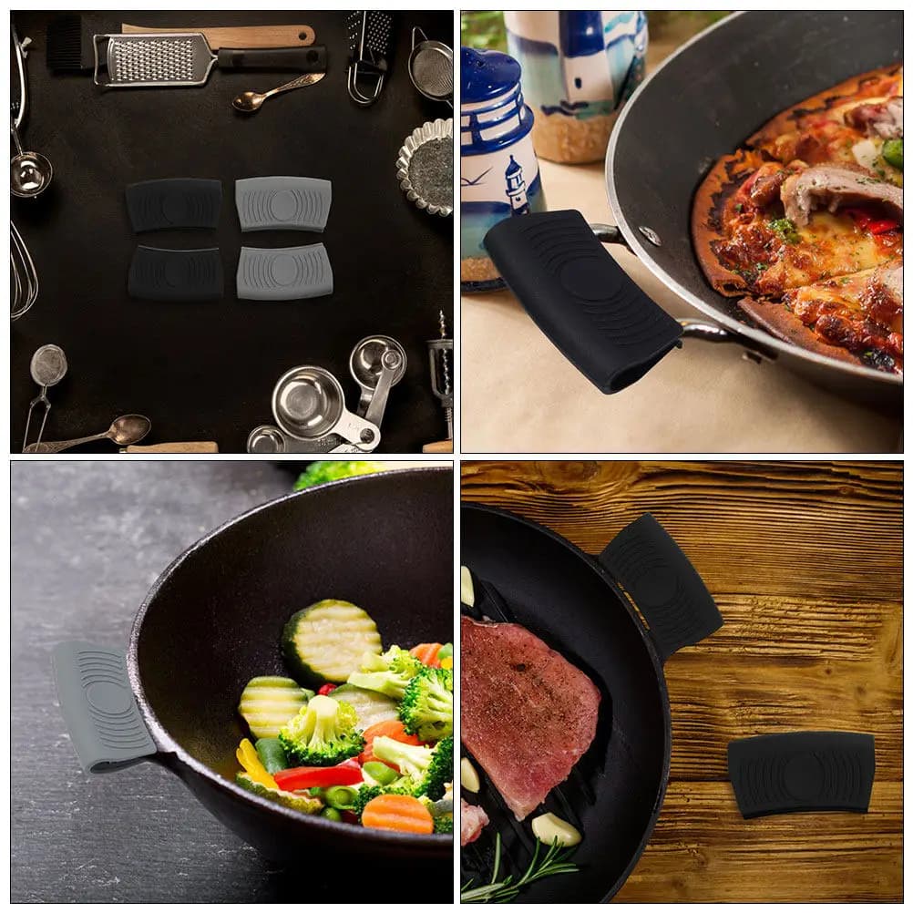 Set di 8 Copri Manici in Silicone Resistenti al Calore, Antiscivolo e Antiscottatura per Padelle e Pentole da Cucina