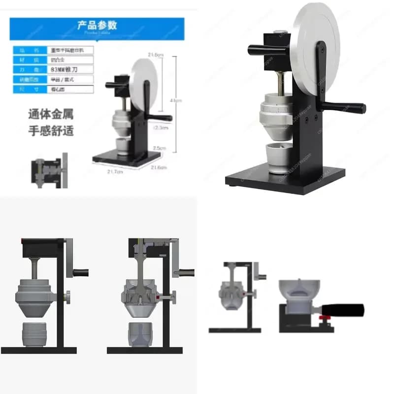 Italian Manual Coffee Grinder Commercial Hand Crank Bean Mill for Espresso Cafe Barista Portable Stainless Steel Grinding