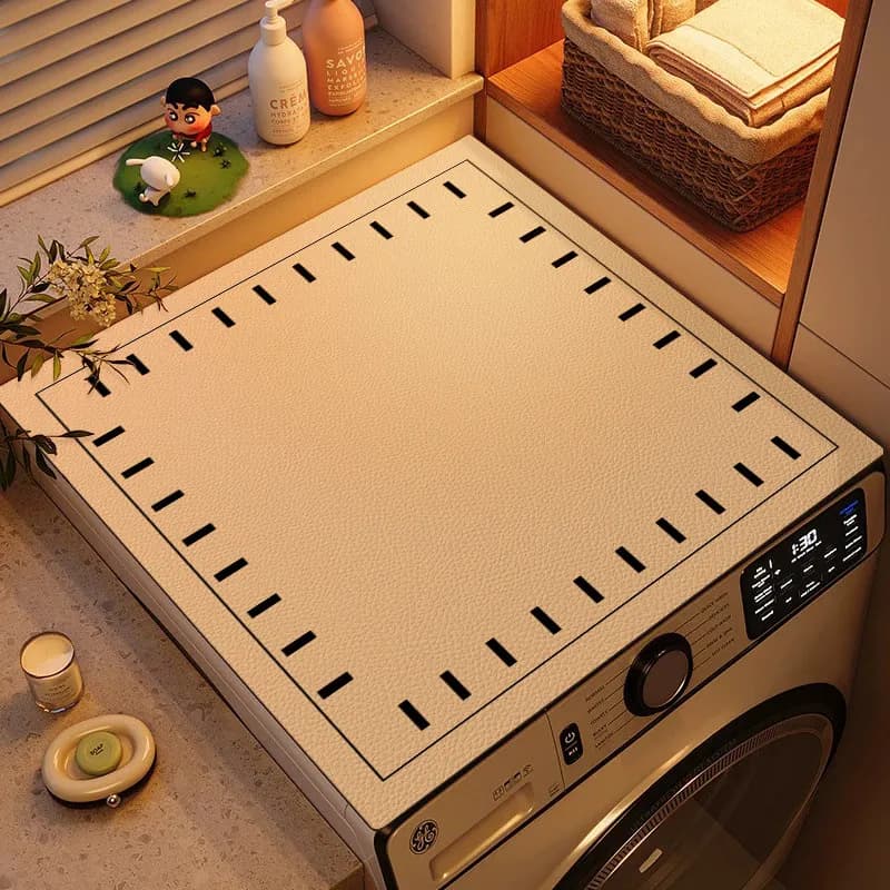 VIKAMA Ins Macaron Colorful Long Polka Dot Washing Machine Cover Pad Waterproof And Anti-Slip Drum Washing Machine Dust Pad