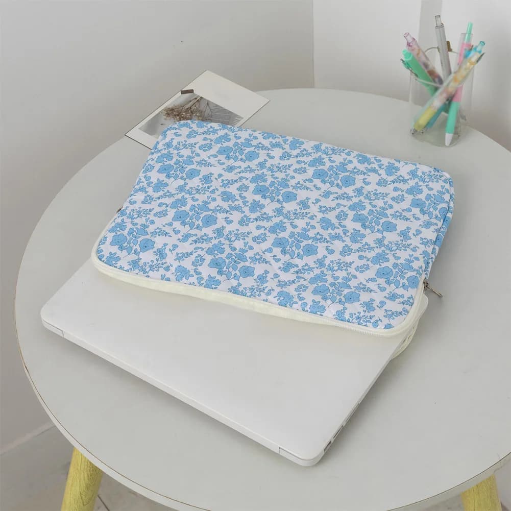 11/13/15 Inch Laptop Bag Quilted Laptop Sleeve Case Coquette Floral Laptop Carrying Case Office Accessories