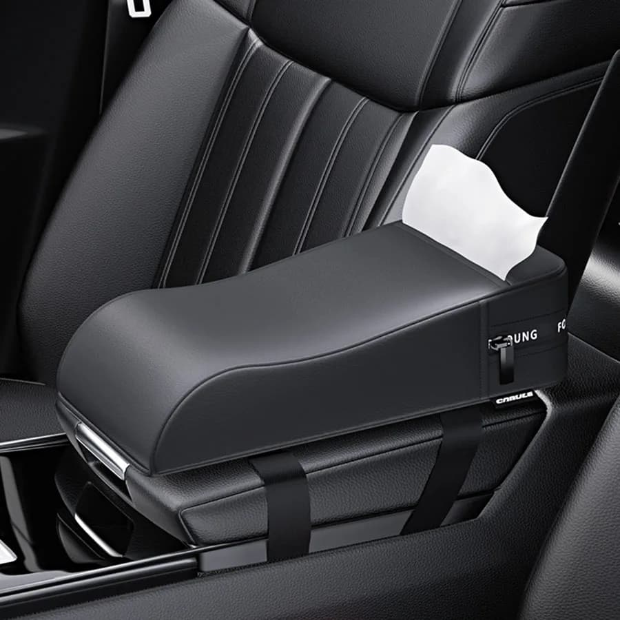 Bracciolo per auto Box altezza Pad supporto per gomito in pelle fodera per cuscino per Ford Puma ST-Line X titanio con estrazione del supporto del tessuto