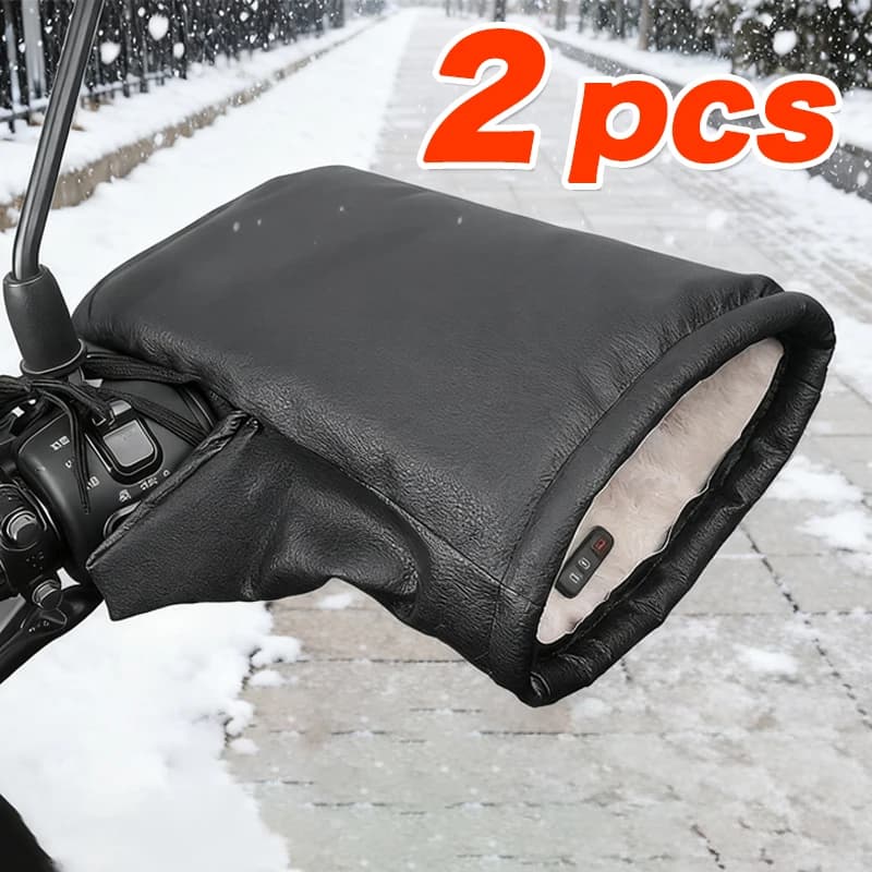 Motorcycle Handlebar Sleeves Winter Gloves Windproof Gloves Waterproof Hand Heaters Bicycle Handle Covers Motor Bike Hot Hand