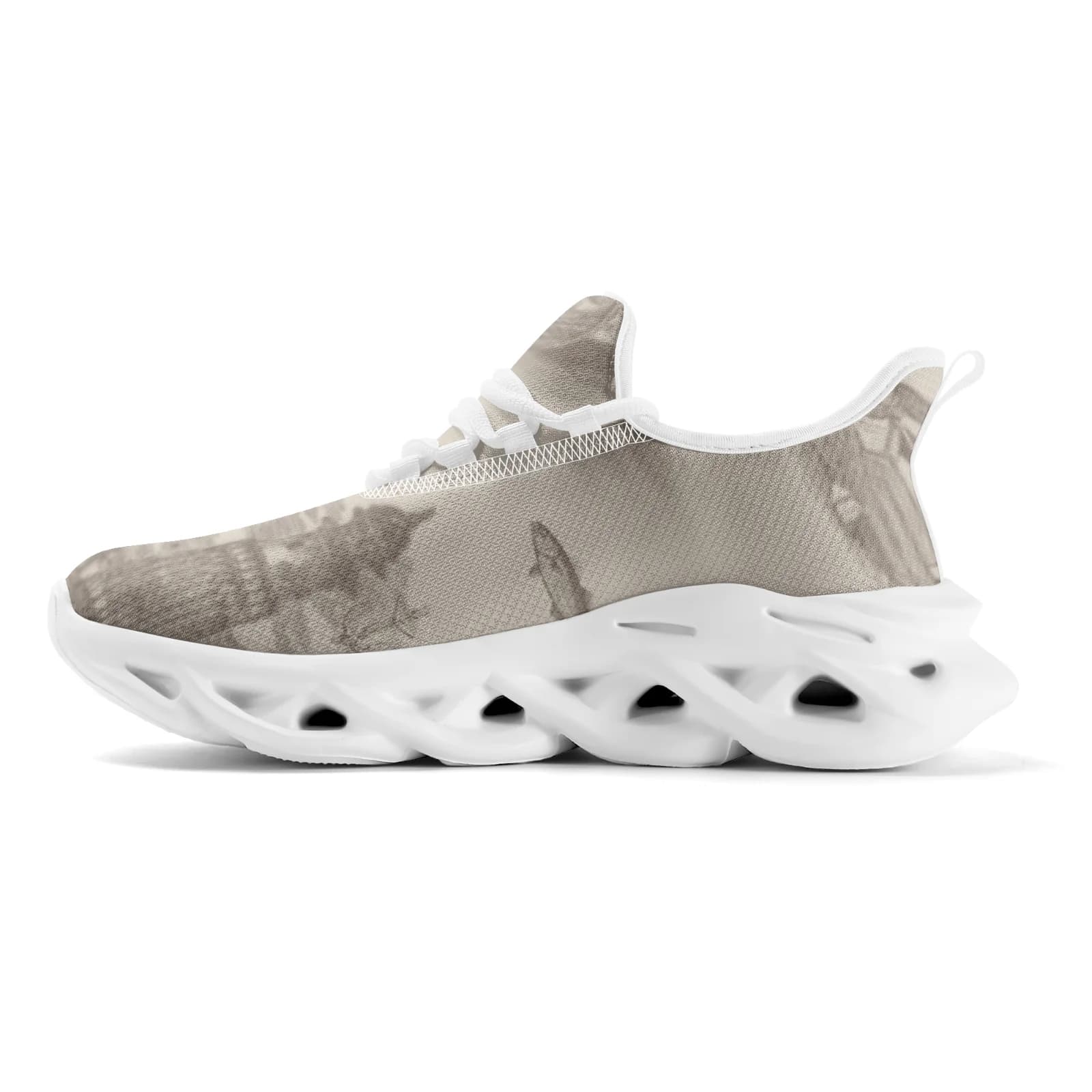 Scarpe personalizzate con stampe a motivi, sneakers casual, scarpe da corsa leggere per adolescenti, calzature in rete con lacci per ragazzo e ragazza EUR36-48