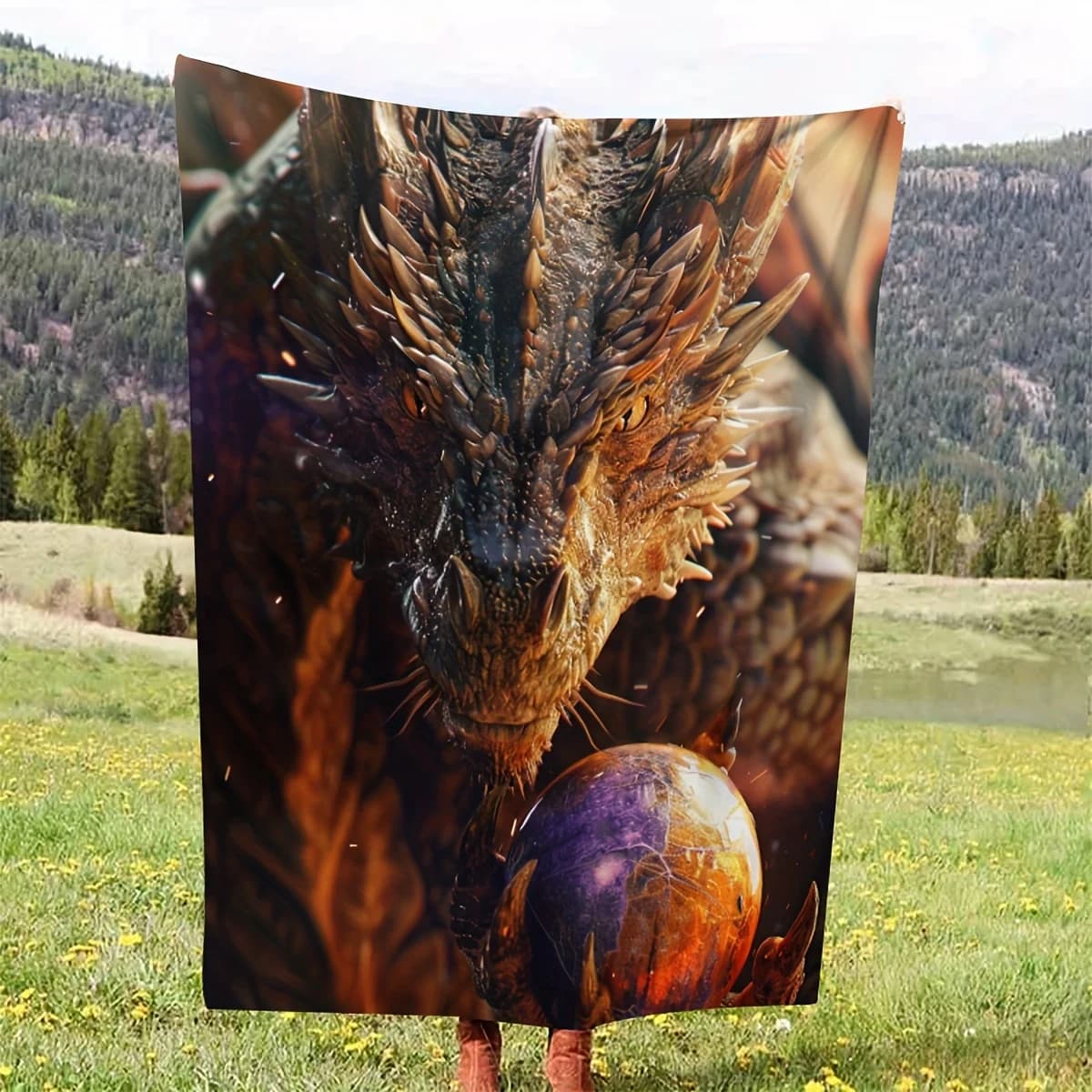 Accogliente coperta in flanella a tema drago: regalo perfetto per il figlio, morbida e calda per divano, letto, ufficio e viaggi