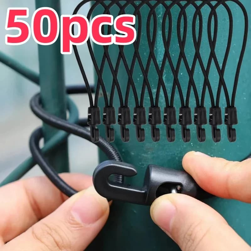 5/10/50Pcs Bungee Cord High Elasticity Expander with Hooks Rubber Tensioner for Camping Tarpaulin Luggage Strap Elastic Rope