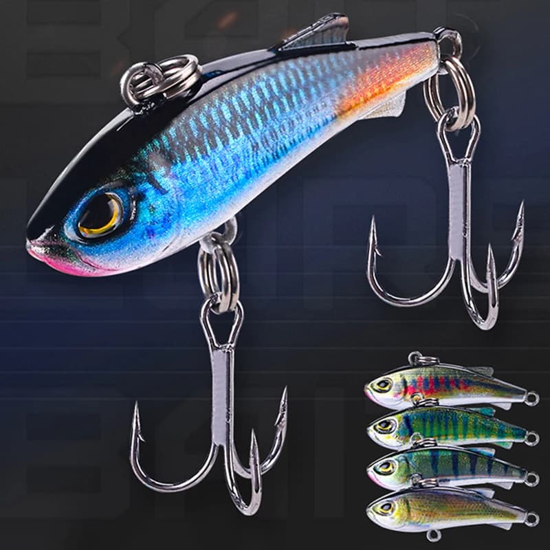 WEIHE 4cm 4.3g 5 Colors Artificial Hard VIB Fishing Lure Lifelike Sinking VIB Bait For Freshwater And Saltwater