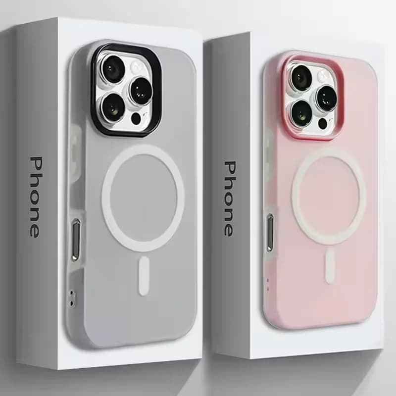 Candy Color 2 IN 1 for MagSafe for iPhone 17 Pro Max 16 15 14 13 12 Pro Air, Opaca Cover with Magnetic Wireless Charger