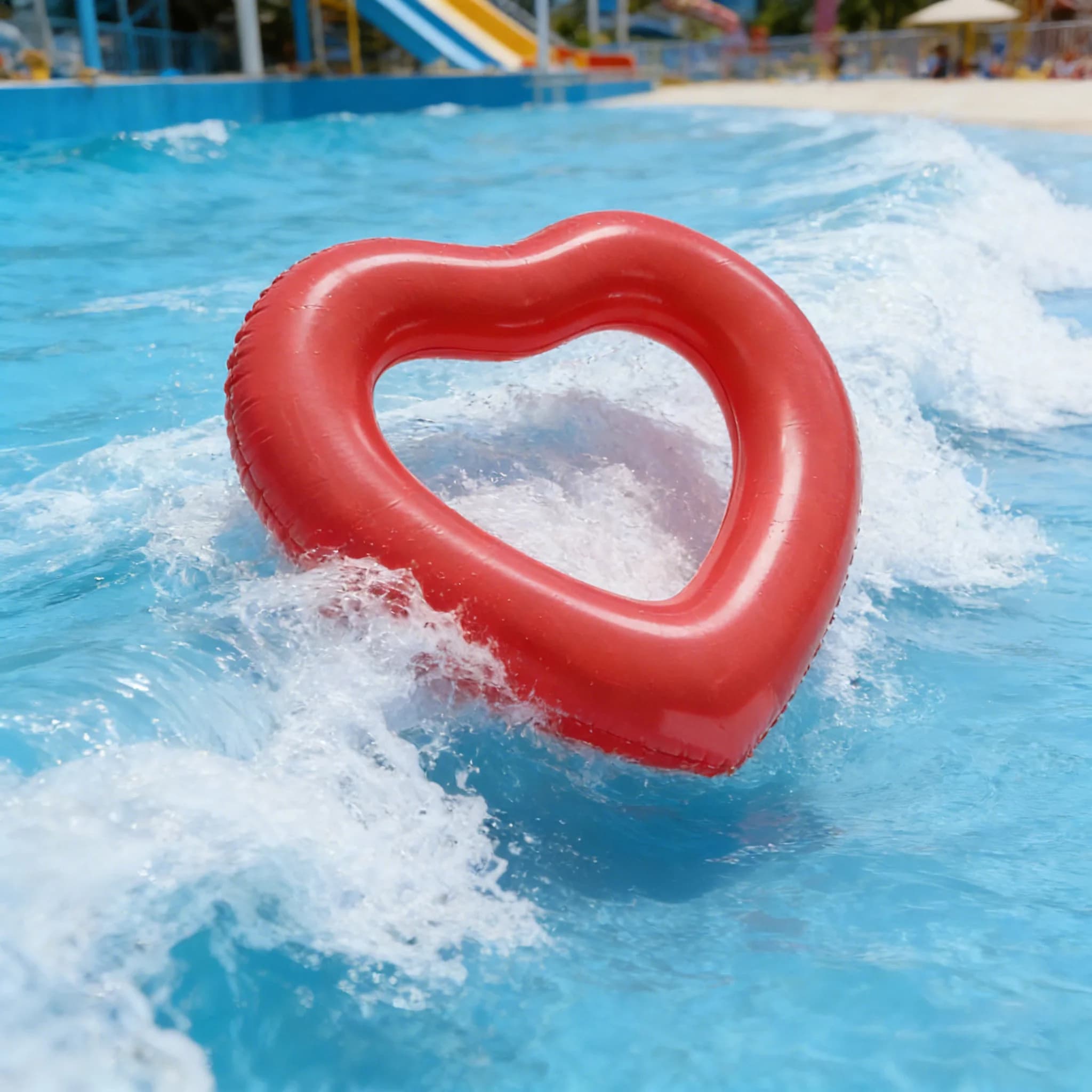 Ciambella Gonfiabile a Cuore Gigante 104x103cm, Galleggiante per Piscina a Forma di Cuore, Anello da Nuoto in PVC Spesso e Resistente per Adulti e Coppie