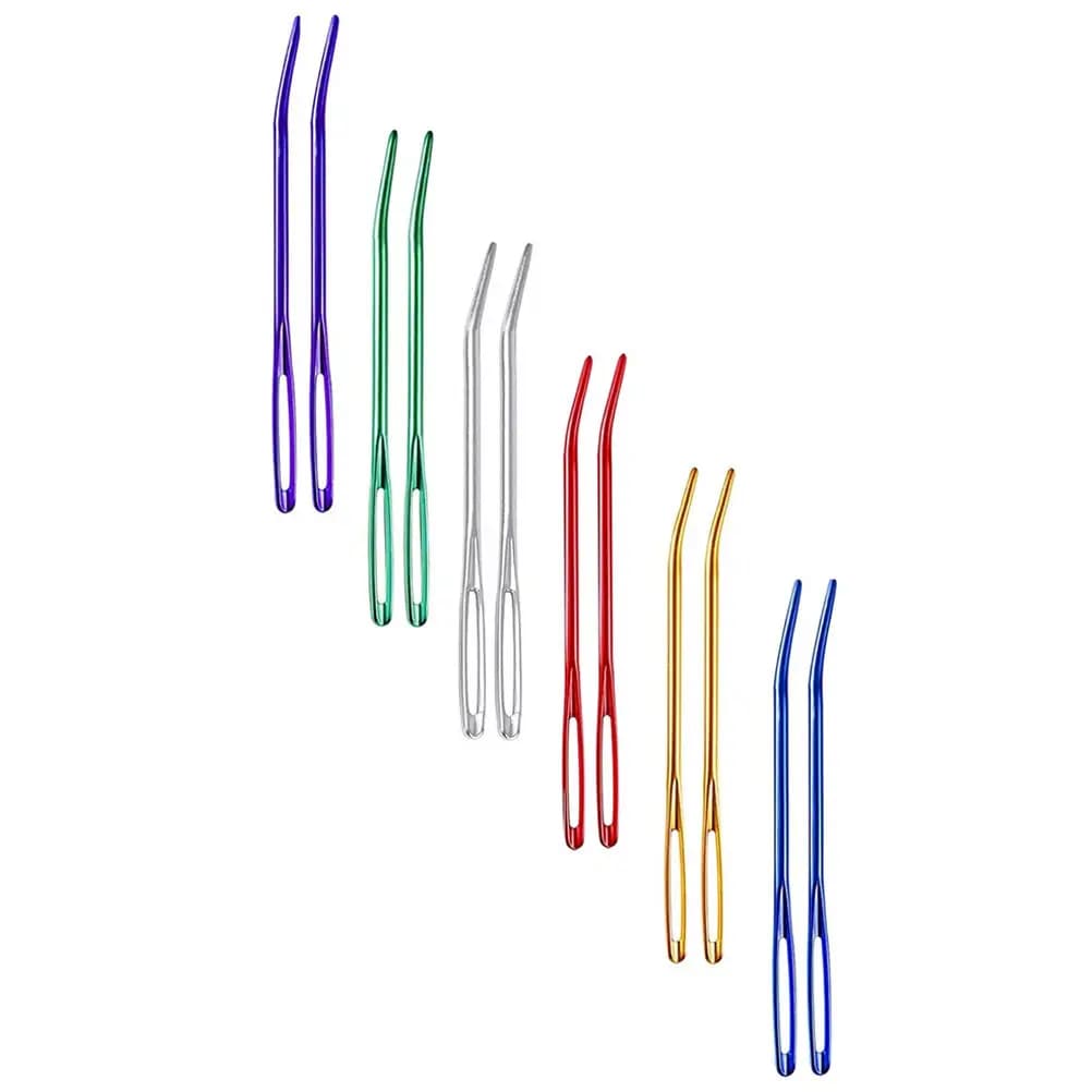 Set di 12 Ferri da Maglia in Alluminio con Impugnatura Ergonomica Liscia per Principianti, Intermedi ed Esperti, per Maglioni, Sciarpe e Lavori Fai-da-Te