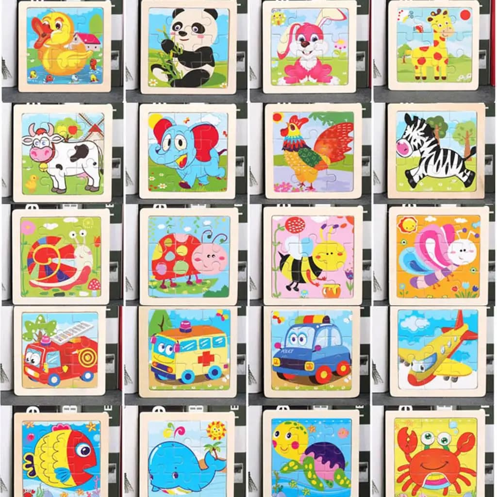 x Giochi da tavolo per animali in legno Giocattoli educativi precoci per bambini
