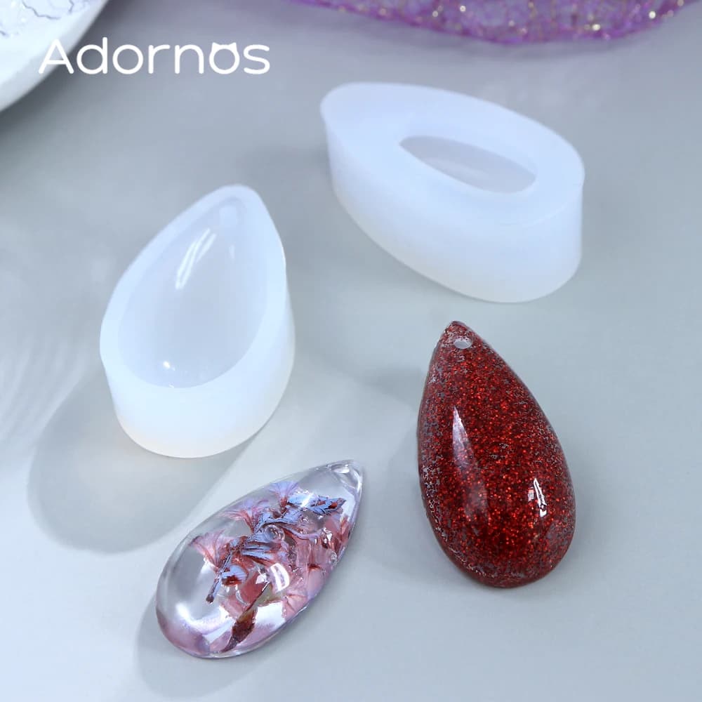2 pezzi a forma di goccia stampo in silicone gocciolina d'acqua stampi in resina epossidica collana pendente creazione di gioielli accessori fai da te regali fatti a mano