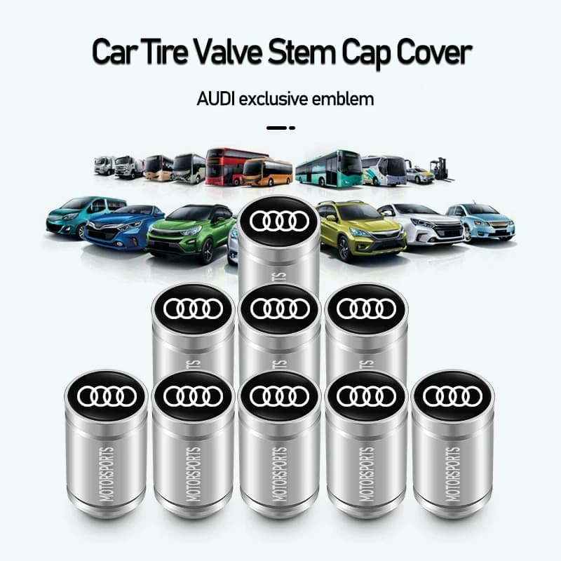 4 Pezzi Tappi Coprivalvola per Pneumatici Auto Accessori Auto per Audi Quattro S3 A1 A2 A3 A4 A5 A6 A7 A8 Q1 Q2 Q3 Q4 Q5 Q6 Q7 Q8 TT C6