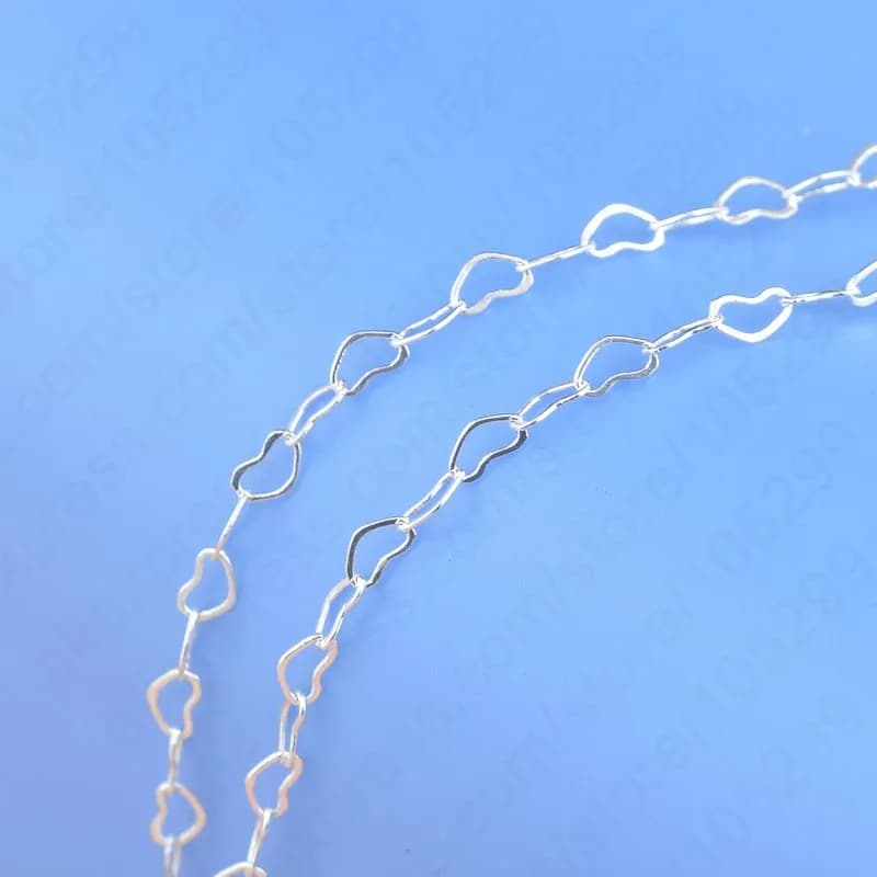 925 Sterling Silver Cute Heart Chain Necklace Men Women 16"24" Popular Elegant Fashion Jewelry Accessories Wholesale