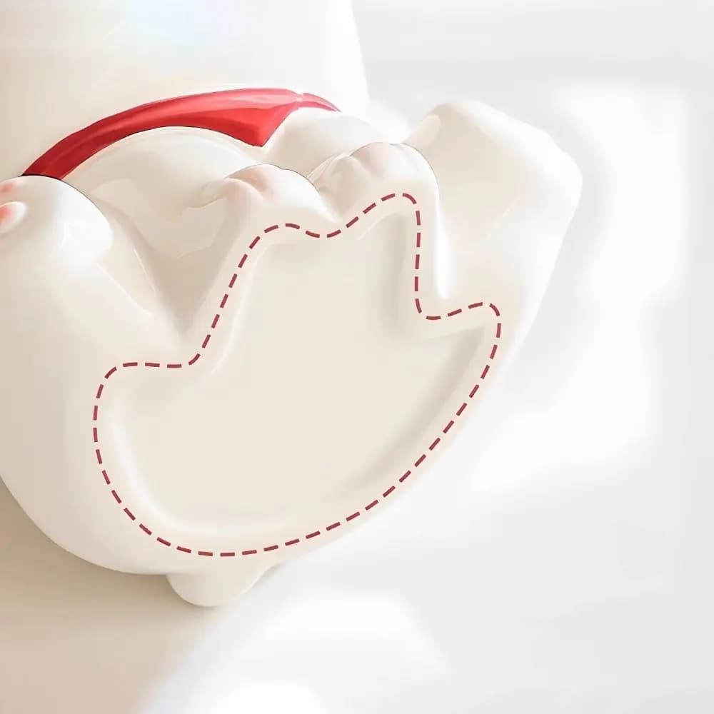 Dispenser di Sapone Liquido in Ceramica con Pompa a Pressione, Bottiglia Vuota per Gel Doccia, Flaconi Separati a Forma di Cane, Carino Dispenser per Shampoo