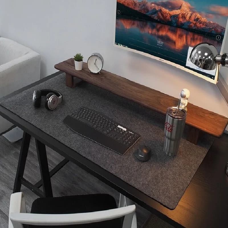 80 cm X 40 cm Dark gray Game mouse pad large size Computer desk mat Table wool sweater Laptop desk Anti-slip mouse mat